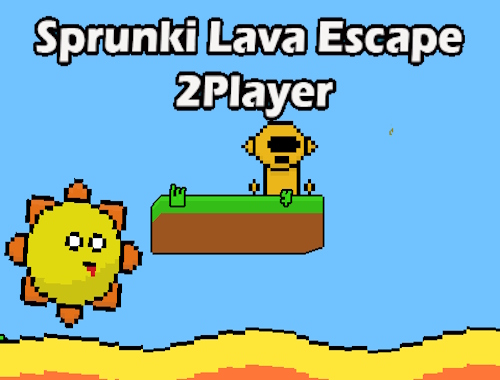 Игра Спрунки Побег из лавы 2 игрока онлайн.