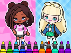 Игра Coloring Book: Aha World Sporty Girl