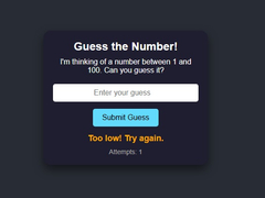 Игра Number Guessing