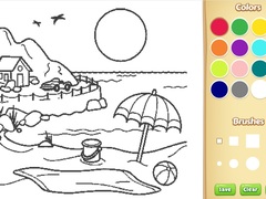Игра Beach Coloring Book For Kids