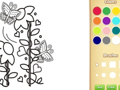 Игра Butterflies and Flowers Coloring Book for Kids