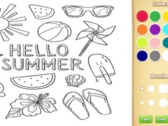 Игра Hello Summer Coloring Book for Kids