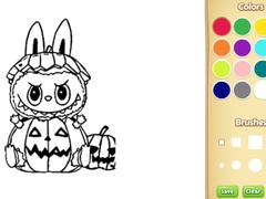 Игра Halloween Labubu Coloring & Drawing Game