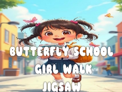 Игра Butterfly School Girl Walk Jigsaw