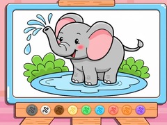 Игра Coloring Book: Cute Baby Elephant