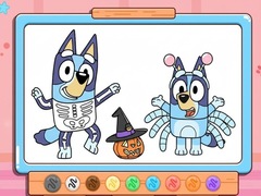 Игра Coloring Book: Bluey Halloween Costume