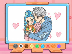 Игра Coloring Book: Kpop Valentine's Day