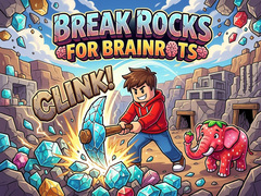 Игра Break Rocks For Brainrots