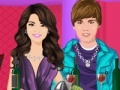 Игра Selena and Justin kissing