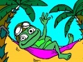 Игра Coloring: Crazy frog in a hammock