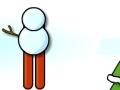 Игра Snowman skiing