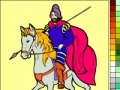 Игра Coloring: Knight on horseback