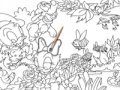Игра Donald's garden online coloring page