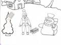 Игра Moon and the snowman coloring