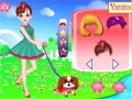 Игра Girl Walking with her Dog 