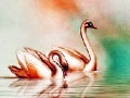 Игра Golden swans slide puzzle