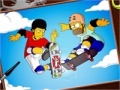 Игра Skatings Simpsons online coloring page