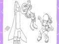 Игра Cute astronauts coloring
